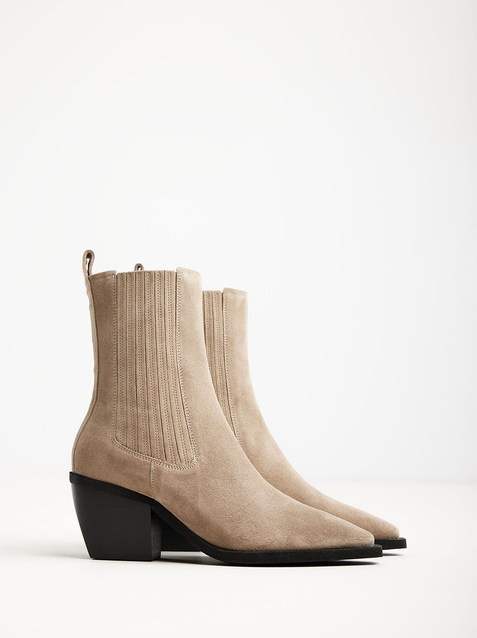 Liv Loua Taupe Ankle Boots for Women